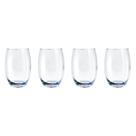 Copo de Vidro 450ml Transparente California Agua Suco 4Un