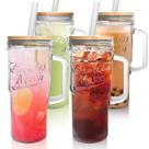 Copo de vidro ANOTION, conjunto de frascos de vidro de 710 ml com tampas