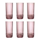 Copo De Vidro Bormioli Rocco Para Água 490 ml Lilás America 20s 12 Peças