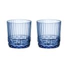 Copo De Vidro Bormioli Rocco Para Whisky 370 ml Azul America 20s 2 Peças