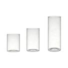 Copo De Vidro Cilíndrico Transparente Para Velas, Vaso De Casamento, Recipiente Para Mesa De Jantar,