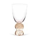 Copo de Vidro com Base Esfera Âmbar 370ml 8,6x8,6x17,8cm