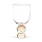 Copo de Vidro com Base Esfera Âmbar 400ml 8,5x8,5x16,5cm Copo de Vidro com Base Esfera Âmbar 400ml 8,5x8,5x16,5cm