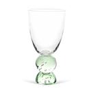 Copo de Vidro com Base Esfera Verde 370ml 8,6x8,6x17,8cm Copo de Vidro com Base Esfera Verde 370ml 8,6x8,6x17,8cm