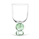 Copo de Vidro com Base Esfera Verde 400ml 8,5x8,5x16,5cm Copo de Vidro com Base Esfera Verde 400ml 8,5x8,5x16,5cm