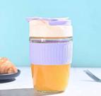 Copo De Vidro Com Canudo Silicone E Alça 400ML CPV002