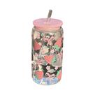 Copo De Vidro Com Laço Fofo De 500ml, Garrafa De Água Tipo Mason Jar Com Tampa E Canudo Para Café Copo De Vidro Com Laço Fofo De 500ml, Garrafa De Água Tipo Mason Jar Com Tampa E Canudo Para Café