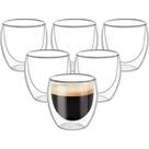 Copo De Vidro Duplo 140ml 6 Peças Café Expresso Chá