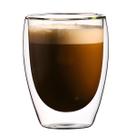 Copo de Vidro Duplo 350ml Parede Dupla Térmico para Chá Café Suco Capuccino Dolce Gusto Moderno Copo de Vidro Duplo 350ml Parede Dupla Térmico para Chá Café Suco Capuccino Dolce Gusto Moderno