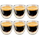 Copo de Vidro Duplo 80ml Parede Dupla para Chá Café Expresso Suco Capuccino Dolce Gusto Moderno
