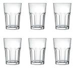 Copo de Vidro Facetado Bristol Nadir 410ml Kit com 6 Unidades