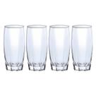 Copo de Vidro Long Drink Transparente Florida 370ml 4 Unidade
