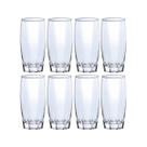 Copo de Vidro Long Drink Transparente Florida 370ml 8 Unidade