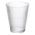 Copo de Vidro Para Drinks Line Canelado Transparente Baixo 310ML Linha Cristal Luxo Elegante