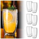 Copo De Vidro Parede Dupla 450ml Jogo 6 Copos Duplos Copo De Vidro Parede Dupla 450ml Jogo 6 Copos Duplos
