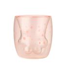 Copo de Vidro Parede Dupla com Pata de Gatinho 3D 240ml