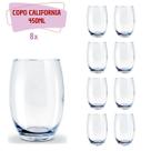 Copo De Vidro Transparente Amber Pasabahçe 440ml- 8 Unidades
