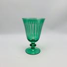 Copo de Vidro Verde com Detalhe Lapidado 290ml