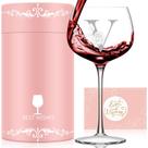 Copo de vinho Astonlink com monograma A-Z personalizado para mulheres