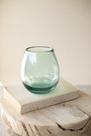 Copo de vinho de vidro KALALOU Stemless Clear Green 240ml