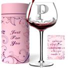 Copo de vinho Gumry Personalizado Monogram Initial A-Z 480mL