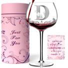 Copo de vinho Gumry Personalizado Monogram Letter D 470ml