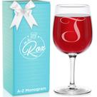 Copo de vinho On The Rox Drinks com monograma A-Z 375mL