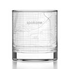 Copo de Whisky Well Told Mapa de Spokane 325ml Transparente