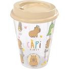 Copo Decorado Capivara C/Tampa E Bico 270Ml