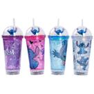 Copo Decorado STITCH com LED e Canudo 450ML Sortido