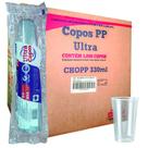 Copo descartável 300ml 330ml chopp pp liso plástico caixa com 1000 unidades