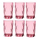 Copo Diamante 350ml Rosa 6 Pcs Ke Home