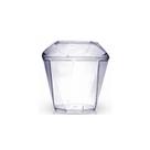 Copo Diamante Transparente com Tampa 150 ml - 10 Unidades