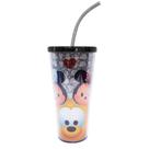 Copo Disney Cubos De Gelo Preto Mickey E Minnie 600 Ml