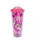 Copo Disney Minnie Com Cubos De Gelo 600ml Acrílico