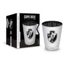 Copo Dose BrasFoot Vidro Licenciado Metálic Clube de Regatas Vasco Da Gama 55ml Prata