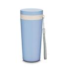 Copo Ecológico Térmico Duplo 300ml com Alça Azul para Bebidas Quentes e Frias Copo Ecológico Térmico Duplo 300ml com Alça Azul para Bebidas Quentes e Frias