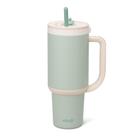 Copo Ello Oasis com alça e palha retrátil de 1,2 L de pistache