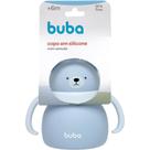 Copo em silicone com canudo urso azul 200 ml buba
