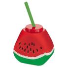 Copo Fatia de Melancia com Canudo 650ml