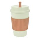 Copo Fibra Bambu Com Mexedor Rosa 450ML