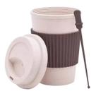 Copo Fibra Bambu Tampa 450ml Reutilizável Ecológico
