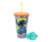 Copo frio Disney Lilo & Stitch Carnival 480 ml com canudo