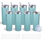 Copo FristChoice Skinny de 590 ml com tampa e palha de aço inoxidável Copo FristChoice Skinny de 590 ml com tampa e palha de aço inoxidável