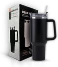 Copo Garrafa Térmica Com Alça E Canudo 1200ml Aço Inox Parede Dupla
