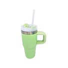 Copo Garrafa Térmica Com Alça E Canudo 450ml Aço Inox Parede Dupla