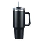 Copo Garrafa Térmica em Aço Inox Com Alça e Canudo 1200ml