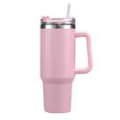 Copo Garrafa Térmica em Aço Inox Com Alça e Canudo 1200ml