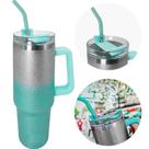 Copo Garrafa Térmica Glitter Com Alça Parede Dupla Aço Inox 1200ml