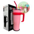 Copo Garrafa Térmica Inox Com Alça Canudo 1200ml Caneca Virgínia Copo Garrafa Térmica Inox Com Alça Canudo 1200ml Caneca Virgínia